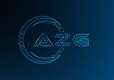 AZG düşük poli harfli logo vektör tasarımı. AZG düşük poli logo tasarımı. 