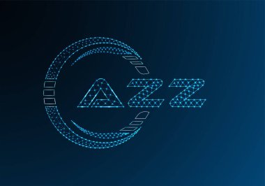 AZZ düşük poli harfli logo vektör tasarımı. AZZ düşük poli logo tasarımı. 