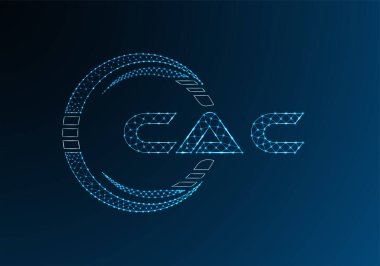CAC düşük poli harfli logo vektör tasarımı. CAC düşük poli logo tasarımı. 