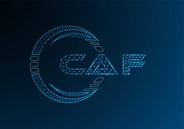 CAF düşük poli harfli logo vektör tasarımı. CAF düşük poli logo tasarımı. 