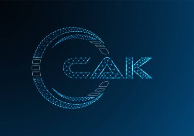CAK düşük poli harfli logo vektör tasarımı. CAK düşük poli logo tasarımı. 
