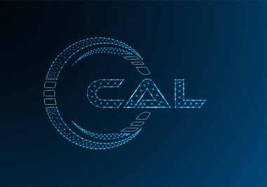 CAL düşük poli harfli logo vektör tasarımı. CAL düşük poli logo tasarımı. 