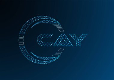 CAY düşük poli harfli logo vektör tasarımı. CAY düşük poli logo tasarımı. 