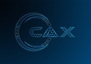 CAX düşük poli harfli logo vektör tasarımı. CAX düşük poli logo tasarımı. 