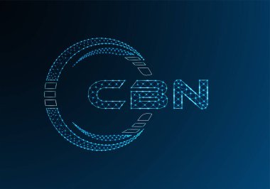 CBN düşük poli harfli logo vektör tasarımı. CBN düşük poli logo tasarımı. 