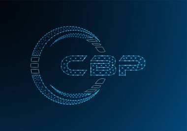 CBP düşük poli harfli logo vektör tasarımı. CBP düşük poli logo tasarımı. 
