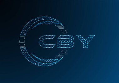 CBY düşük poli harfli logo vektör tasarımı. CBY düşük poli logo tasarımı. 