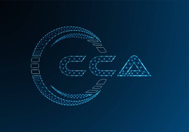 CCA düşük poli harfli logo vektör tasarımı. CCA düşük poli logo tasarımı. 
