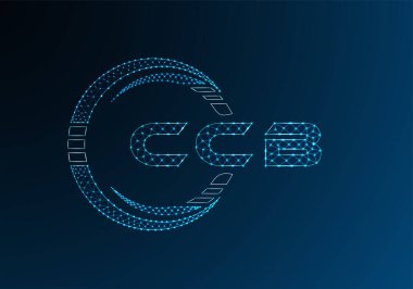 CCB düşük poli harfli logo vektör tasarımı. CCB düşük poli logo tasarımı. 