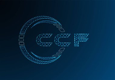 CCF düşük poli harfli logo vektör tasarımı. CCF düşük poli logo tasarımı. 