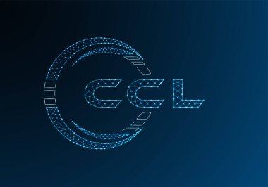 CCL düşük poli harfli logo vektör tasarımı. CCL düşük poli logo tasarımı. 