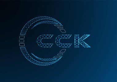 CCK düşük poli harfli logo vektör tasarımı. CCK düşük poli logo tasarımı. 