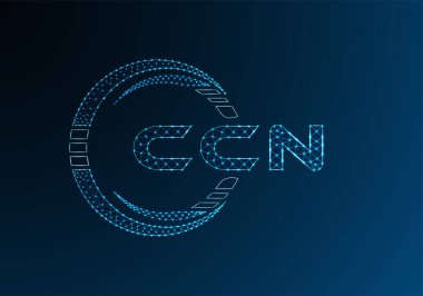 CCN düşük poli harfli logo vektör tasarımı. CCN düşük poli logo tasarımı. 