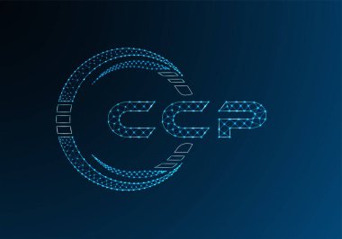 CCP düşük poli harfli logo vektör tasarımı. CCP düşük poli logo tasarımı. 