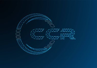 CCR düşük poli harfli logo vektör tasarımı. CCR düşük poli logo tasarımı. 