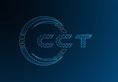 CCT düşük poli harfli logo vektör tasarımı. CCT düşük poli logo tasarımı. 