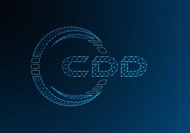 CDD düşük poli harfli logo vektör tasarımı. CDD düşük poli logo tasarımı. 