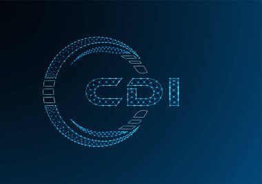 CDI düşük poli harfli logo vektör tasarımı. CDI düşük poli logo tasarımı. 
