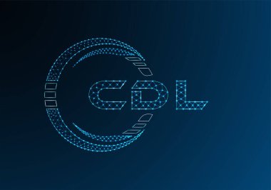CDL düşük poli harfli logo vektör tasarımı. CDL düşük poli logo tasarımı. 