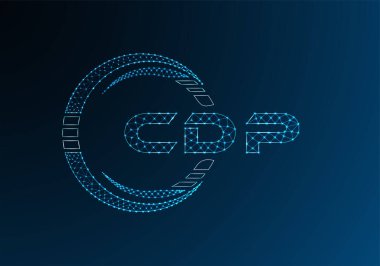 CDP düşük poli harfli logo vektör tasarımı. CDP düşük poli logo tasarımı. 