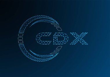 CDX düşük poli harfli logo vektör tasarımı. CDX düşük poli logo tasarımı. 