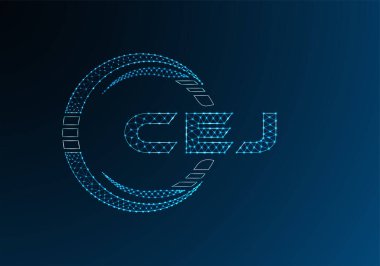 CEJ düşük poli harfli logo vektör tasarımı. CEJ düşük poli logo tasarımı. 