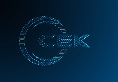 CEK düşük poli harfli logo vektör tasarımı. CEK düşük poli logo tasarımı. 