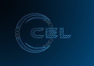 CEL düşük poli harfli logo vektör tasarımı. CEL düşük poli logo tasarımı. 