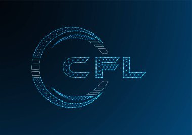 CFL düşük poli harfli logo vektör tasarımı. CFL düşük poli logo tasarımı. 