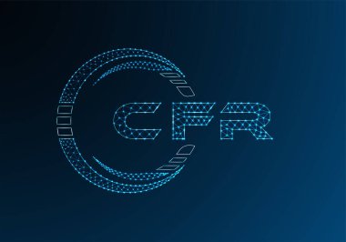 CFR düşük poli harfli logo vektör tasarımı. CFR düşük poli logo tasarımı. 