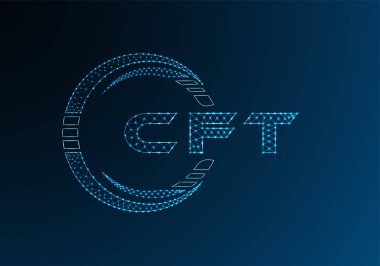 CFT düşük poli harfli logo vektör tasarımı. CFT düşük poli logo tasarımı. 