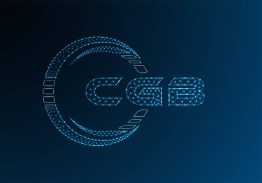 CGB düşük poli harfli logo vektör tasarımı. CGB düşük poli logo tasarımı. 