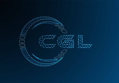 CGL düşük poli harfli logo vektör tasarımı. CGL düşük poli logo tasarımı. 