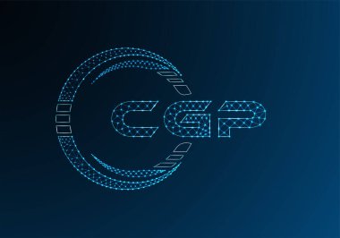 CGP düşük poli harfli logo vektör tasarımı. CGP düşük poli logo tasarımı. 