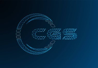 CGS düşük poli harfli logo vektör tasarımı. CGS düşük poli logo tasarımı. 