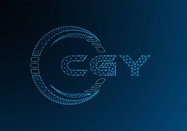CGY düşük poli harfli logo vektör tasarımı. CGY düşük poli logo tasarımı. 