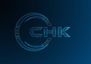 CHK düşük poli harfli logo vektör tasarımı. CHK düşük poli logo tasarımı. 
