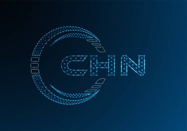 CHN düşük poli harfli logo vektör tasarımı. CHN düşük poli logo tasarımı. 
