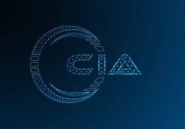 CIA düşük poli harfli logo vektör tasarımı. CIA düşük poli logo tasarımı. 