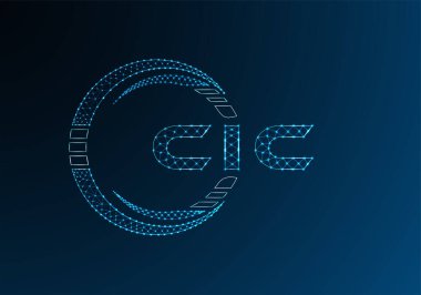 CIC düşük poli harfli logo vektör tasarımı. CIC düşük poli logo tasarımı. 