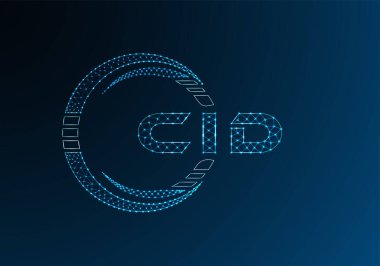 CID düşük poli harfli logo vektör tasarımı. CID düşük poli logo tasarımı. 