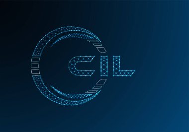 CIL düşük poli harfli logo vektör tasarımı. CIL düşük poli logo tasarımı. 
