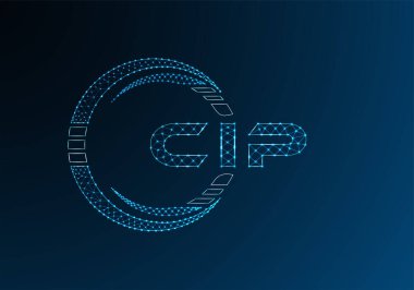 CIP düşük poli harfli logo vektör tasarımı. CIP düşük poli logo tasarımı. 