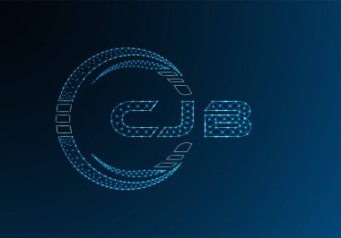 CJB düşük poli harfli logo vektör tasarımı. CJB düşük poli logo tasarımı. 