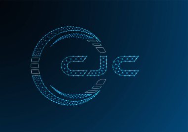 CJC düşük poli harfli logo vektör tasarımı. CJC düşük poli logo tasarımı. 