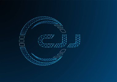 CJJ düşük poli harfli logo vektör tasarımı. CJJ düşük poli logo tasarımı. 