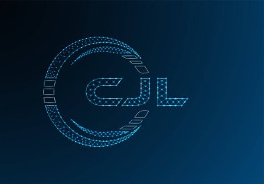 CJL düşük poli harfli logo vektör tasarımı. CJL düşük poli logo tasarımı. 