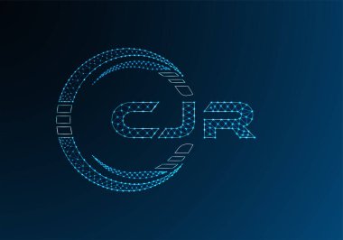 CJR düşük poli harfli logo vektör tasarımı. CJR düşük poli logo tasarımı. 