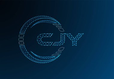 CJY düşük poli harfli logo vektör tasarımı. CJY düşük poli logo tasarımı. 