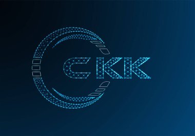 CKK düşük poli harfli logo vektör tasarımı. CKK düşük poli logo tasarımı. 
